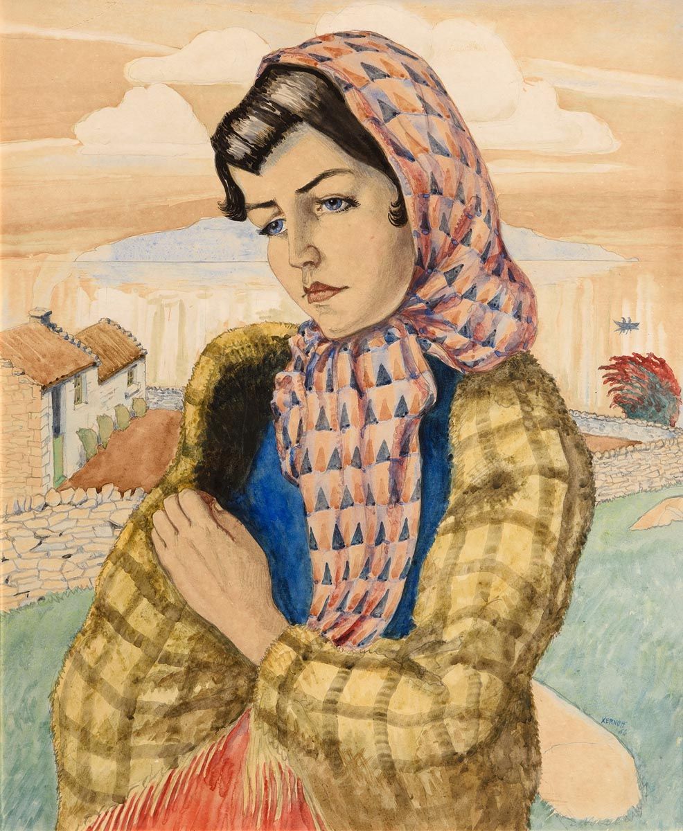 Harry Kernoff, Connemara Girl (1954) at Morgan O'Driscoll Art Auctions