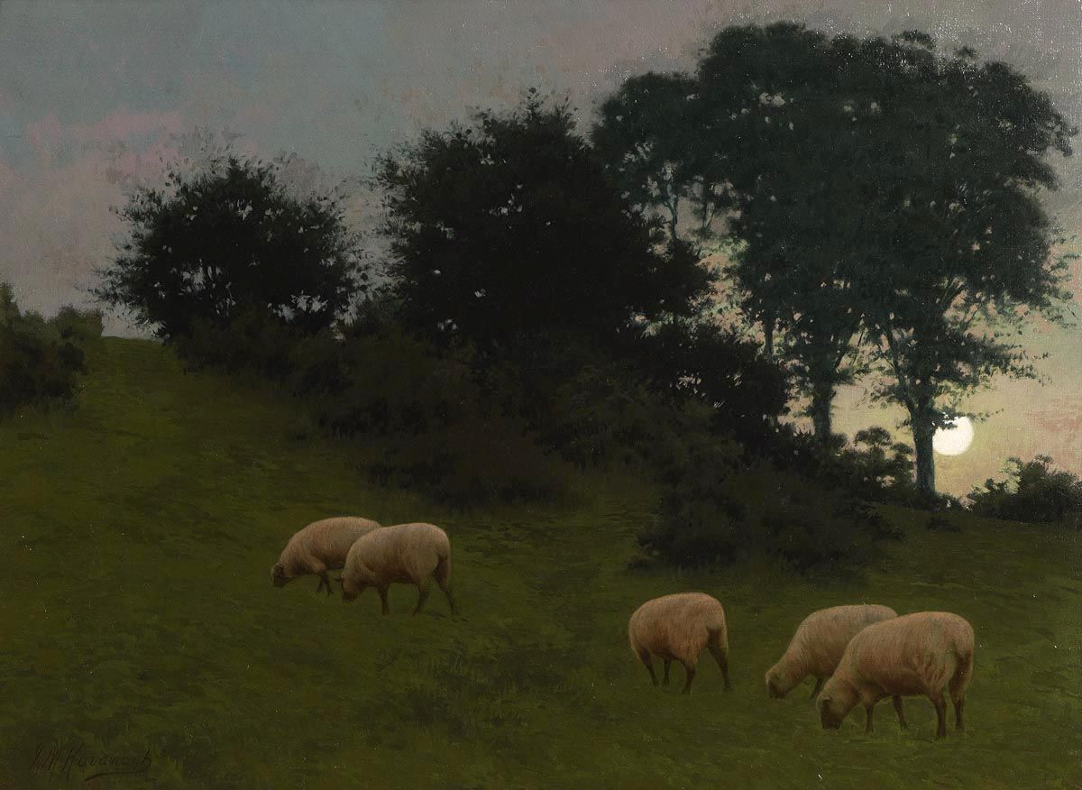 Joseph Malachy Kavanagh, Whispering Leaves and Wandering Sheep at Morgan O'Driscoll Art Auctions