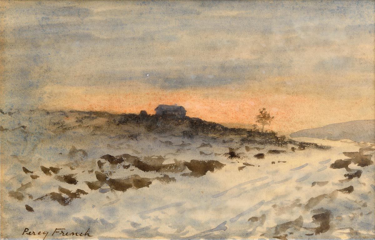 Percy French, Winter Landscape at Morgan O'Driscoll Art Auctions