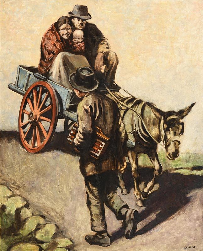 William Conor, The Donkey - Cart (1923) at Morgan O'Driscoll Art Auctions
