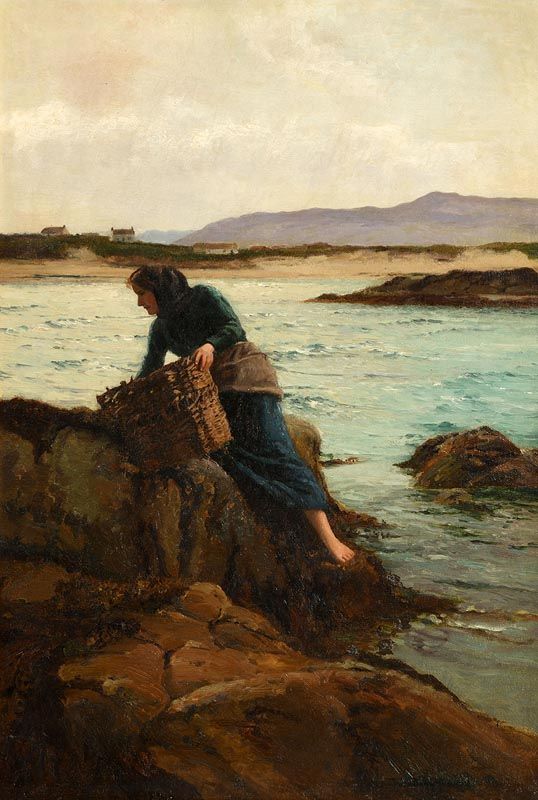William Henry Bartlett, A Carrageen Moss Gatherer (1910) at Morgan O'Driscoll Art Auctions