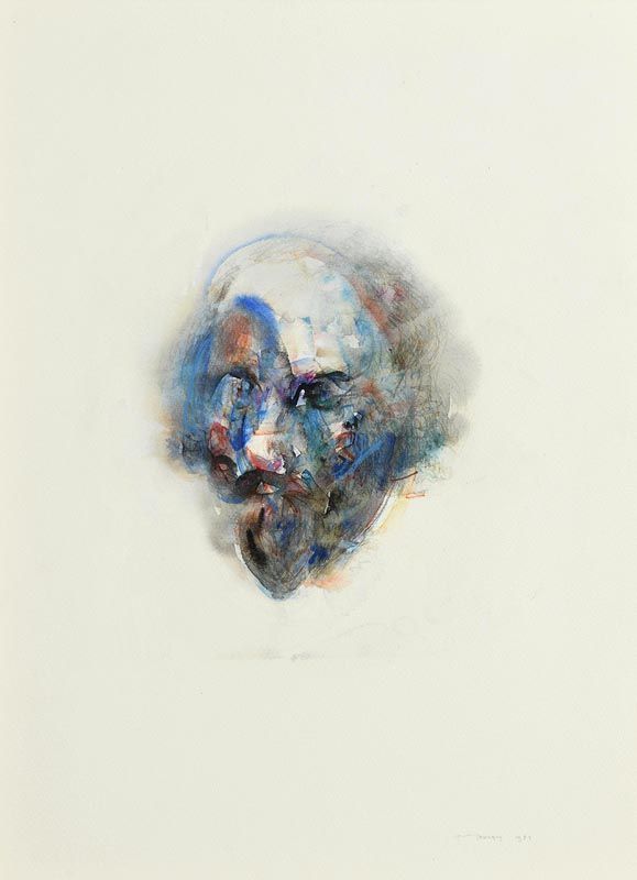 Louis Le Brocquy, Study Towards an Image of Shakespeare (1982) (Opus W598) at Morgan O'Driscoll Art Auctions