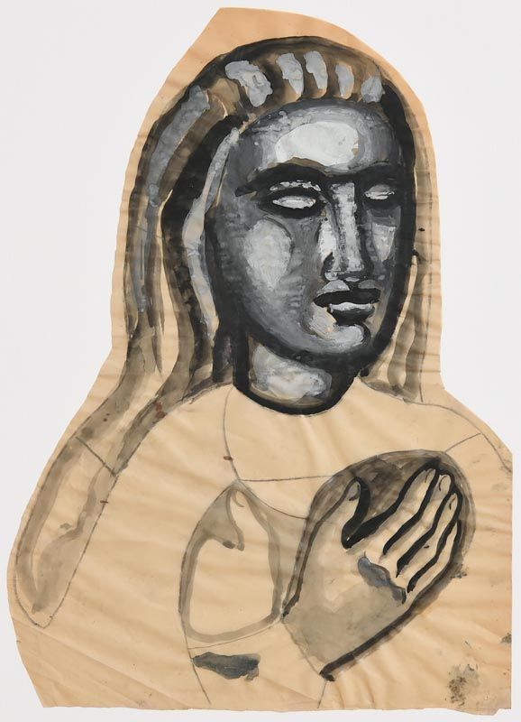 Evie Hone, Head of a Woman (c.1952) at Morgan O'Driscoll Art Auctions