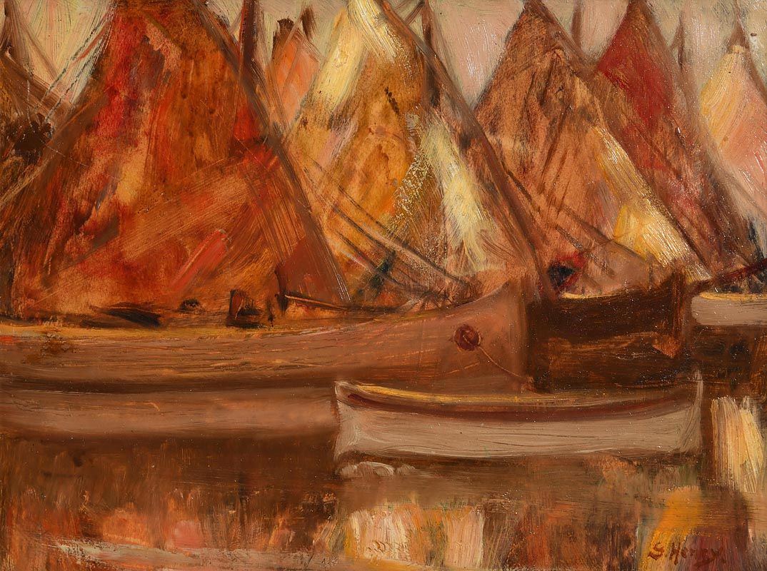 Grace Henry, Boats in Chioggia, Italy at Morgan O'Driscoll Art Auctions