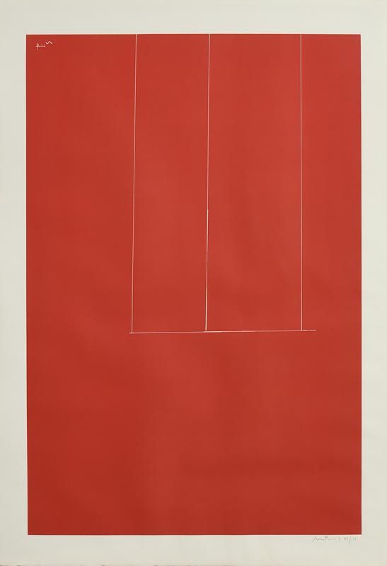 Robert Motherwell, Untitled (Red from London Series I) (1971) at Morgan O'Driscoll Art Auctions