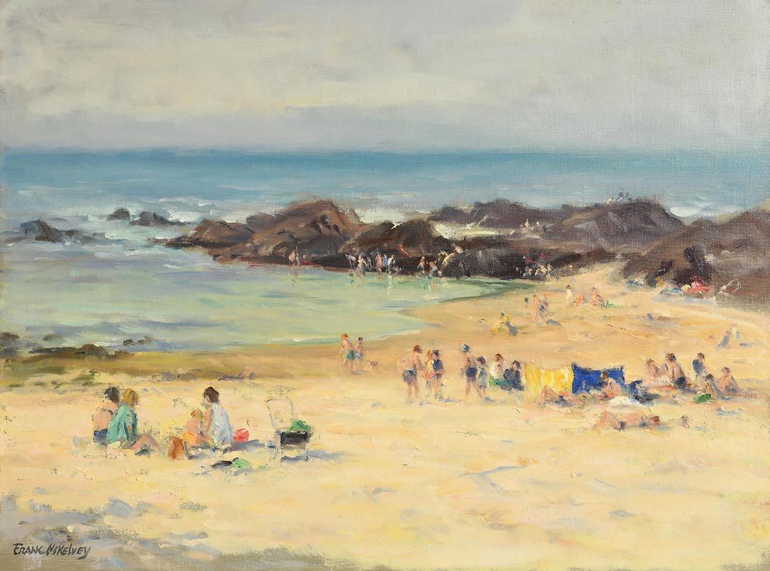 Frank McKelvey RHA RUA (1895-1974), Family Beach Day at Morgan O'Driscoll Art Auctions