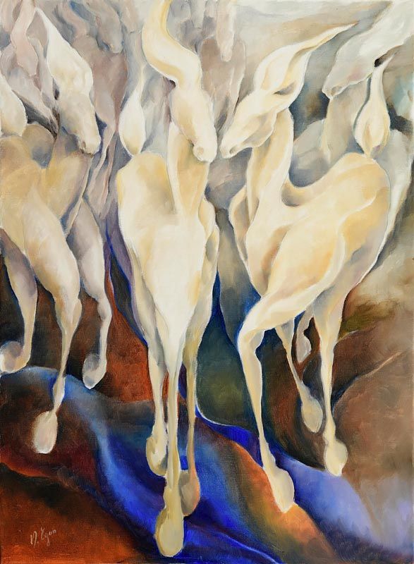 Margaret Egan, Dancing Horses at Morgan O'Driscoll Art Auctions