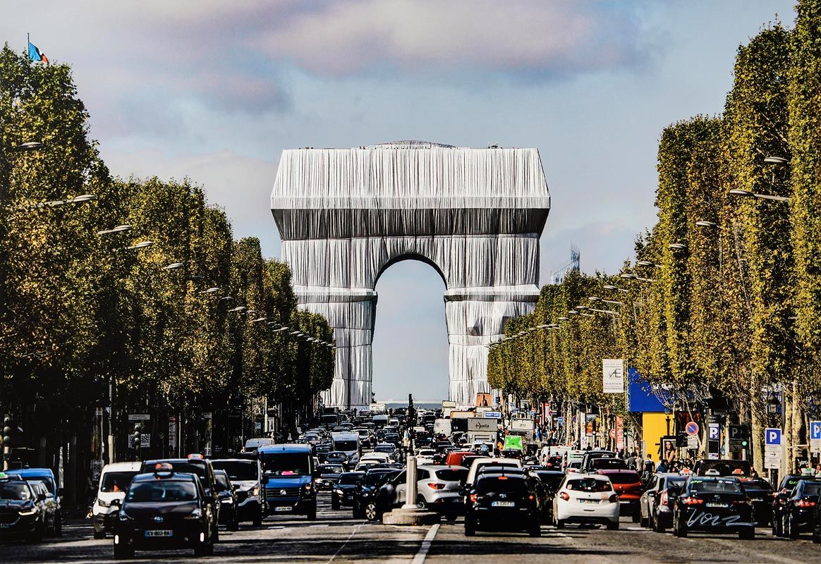 Christo, L'Arc de Triomphe Wrapped By Day, Paris at Morgan O'Driscoll Art Auctions