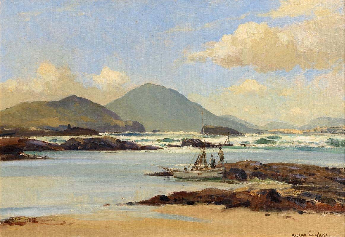 Maurice Canning Wilks, The Fishermen Returning Home at Morgan O'Driscoll Art Auctions