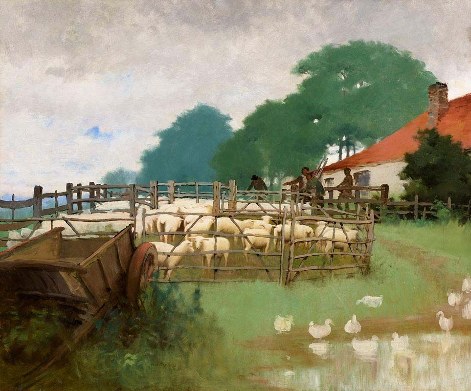 Harry Jones Thaddeus, A Sheep Pen at Morgan O'Driscoll Art Auctions