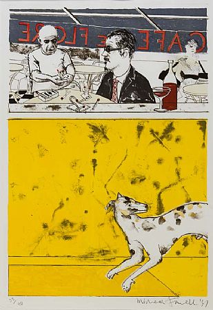 Michael Farrell (1940-2000), Caf Le Flore at Morgan O'Driscoll Art Auctions