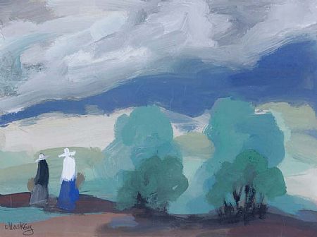 Markey Robinson (1918-1999), Landscape with Figures and Trees at Morgan O'Driscoll Art Auctions