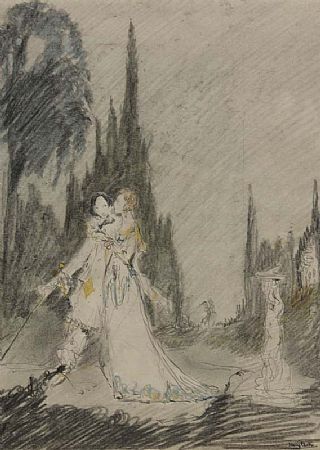 Harry Clarke (1889-1931), Garden Romance at Morgan O'Driscoll Art Auctions