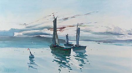 Arthur K. Maderson (b.1942), Sunrise Fishing Boats at Morgan O'Driscoll Art Auctions