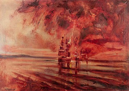 Arthur K. Maderson (b.1942), Ships at War at Morgan O'Driscoll Art Auctions