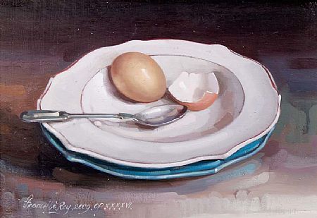 David French Le Roy (20th/21st Century), Still Life - Egg and Spoon at Morgan O'Driscoll Art Auctions