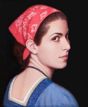 James Cahill (20th/21st Century), Girl with Blue Blouse at Morgan O'Driscoll Art Auctions