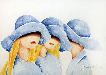 Judith Caufield Walsh (20th/21st Century), Blue Hats at Morgan O'Driscoll Art Auctions