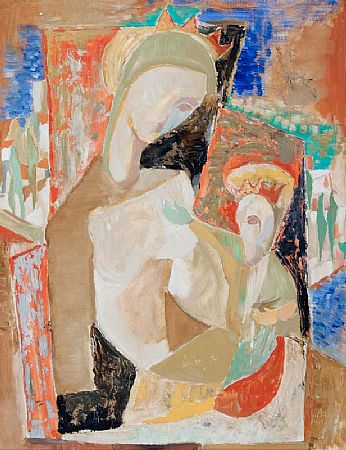 Fr. Jack P. Hanlon (1913-1968), Mother & Child at Morgan O'Driscoll Art Auctions