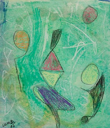 Matt Lamb (b.1932), Abstract on Green at Morgan O'Driscoll Art Auctions