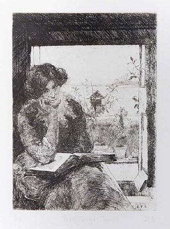 Estella Frances Solomons HRHA (1882-1968), Self Portrait in a Window at Morgan O'Driscoll Art Auctions