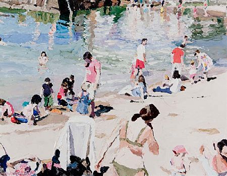 Stephen Cullen (20th/21st Century), Sandycove Beach at Morgan O'Driscoll Art Auctions