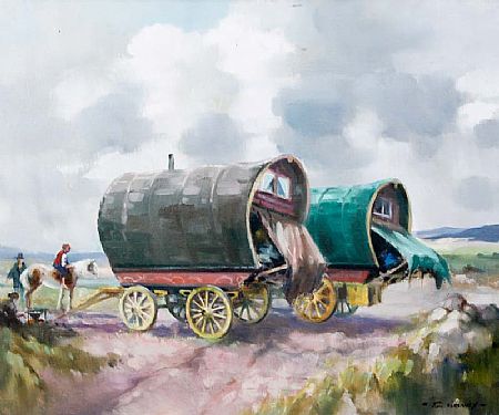 Tom Greaney (20th/21st Century), Gypsy Caravans at Morgan O'Driscoll Art Auctions