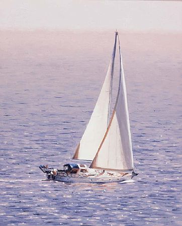 Virgilio Raposo (20th/21st Century) Portuguese, Sloop at Sea at Morgan O'Driscoll Art Auctions