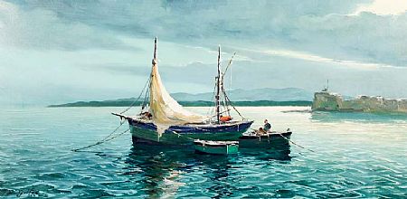 Albert Grifon (1910-2001) French, Mediterranean Harbour at Morgan O'Driscoll Art Auctions