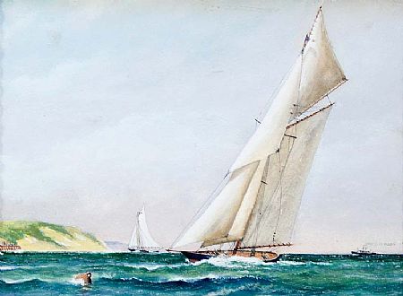 English School (20th Century), Yachts off the Coast at Morgan O'Driscoll Art Auctions