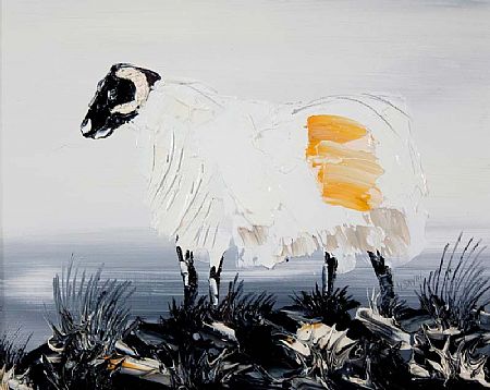 Michael Smyth (b.1961), Sheep in Yellow at Morgan O'Driscoll Art Auctions