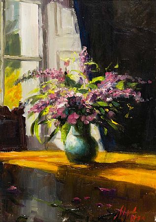 Mat Grogan (20th/21st Century), Still Life - Flowers in a Vase at Morgan O'Driscoll Art Auctions