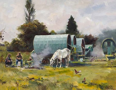 Anthony J. Avery (20th/21st Century), Gypsy Caravans at Morgan O'Driscoll Art Auctions