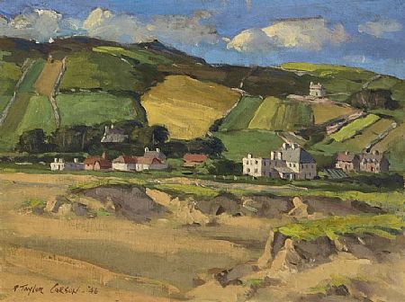 Robert Taylor Carson HRUA (1919-2008), Hillside Village at Morgan O'Driscoll Art Auctions