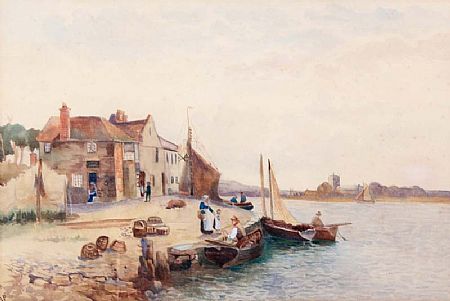 Alethea Hill Platt (1861-1932) American, Port Scene with Figures at Morgan O'Driscoll Art Auctions