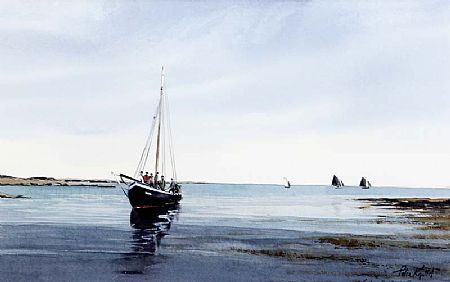 Peter Knuttel (20th/21st Century), Galway Hookers, Connemara at Morgan O'Driscoll Art Auctions