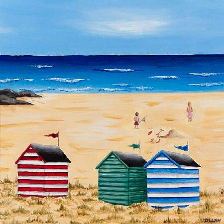 Debbie Lush (20th/21st Century), Beach Huts at Morgan O'Driscoll Art Auctions