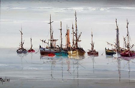 Jorge Aquilar-Agon FRSA, AAPB, AEA, BAGR (b.1936) Spanish, Boats at Rest at Morgan O'Driscoll Art Auctions