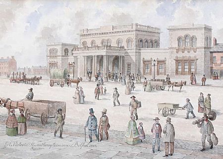 James Donaldson (20th/21st Century), Gt. Victoria St. Railway Terminus, Belfast, 1848 at Morgan O'Driscoll Art Auctions