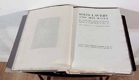 Sir John Lavery RA RSA RHA (1856-1941). Book - ~Limited Edition No.40/160. 'John Lavery and his Work' by Walter Shaw-Sparrow. Published by Kegan Paul, Trench, Trubner & Co. Ltd, London at Morgan O'Driscoll Art Auctions