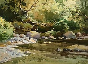 Maurice Canning Wilks, Pool on the Shimna River, Tollymore, Co. Down at Morgan O'Driscoll Art Auctions