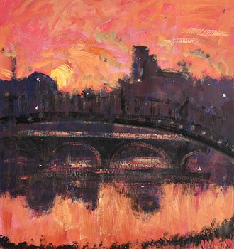 Marie Carroll, Ha'Penny Bridge, Dublin at Morgan O'Driscoll Art Auctions