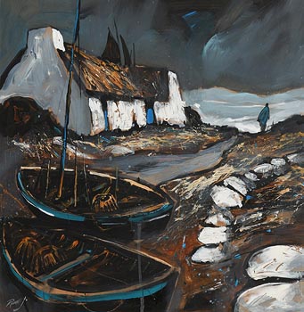 J.P. Rooney, Lonesome Irish Cottage at Morgan O'Driscoll Art Auctions