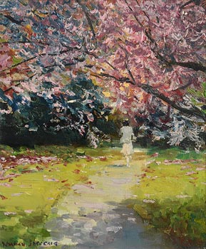 Norman J. McCaig, Cherry Blossom, Mount Usher at Morgan O'Driscoll Art Auctions