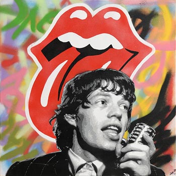 LA Hart, Mick Jagger (2017) at Morgan O'Driscoll Art Auctions