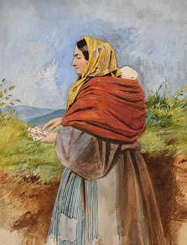 after Erskine Nicol, Study of a Gypsy at Morgan O'Driscoll Art Auctions
