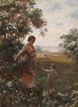 Eugene Joseph McSwiney, Picking Wild Flowers with Mum at Morgan O'Driscoll Art Auctions