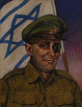 Harry Kernoff RHA (1900-1974), Moshe Dayan at Morgan O'Driscoll Art Auctions