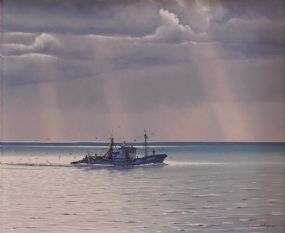 Virgilio Raposo (20th/21st Century) Portuguese, Evening at Sea at Morgan O'Driscoll Art Auctions