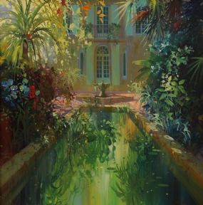 Laurent Parcelier (20th/21st Century) French, Le Bassin au Milieu des Fleurs at Morgan O'Driscoll Art Auctions